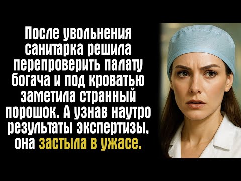 Видео: После увольнения санитарка решила перепроверить палату богача и под кроватью заметила странный...