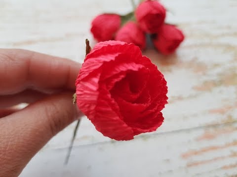 Видео: Розы малышки из гофробумаги DIY Mellas