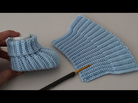 Видео: Супер простое и быстрое вязание крючком пинеток для новорожденных для начинающих.