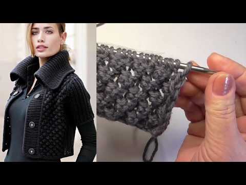 Видео: Узор спицами КАРАКУЛЬ  Очень просто и красиво