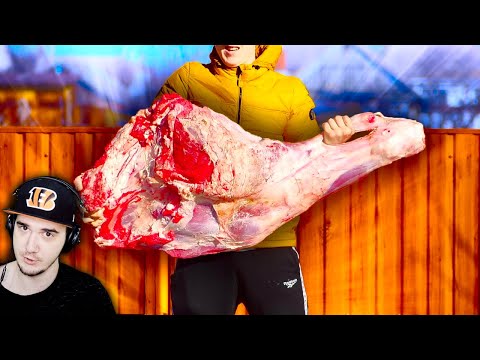 Видео: ПРИГОТОВИЛИ ОГРОМНУЮ НОГУ БЫКА ВЕСОМ 33 КИЛОГРАММА ► VANZAI | Реакция