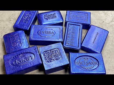 Видео: Soap crunching Painted soap Супер хруст крашенного мыла 💙