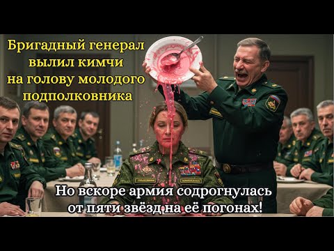 Видео: Бригадный генерал вылил борщ на голову новоназначенного генерал-майора.