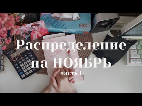 Видео: Распределение бюджета по системе денежных конвертов. НОЯБРЬ распределение №1.