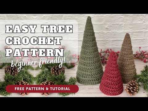 Видео: Как связать крючком ёлку: простой урок по праздничному и рождественскому декору