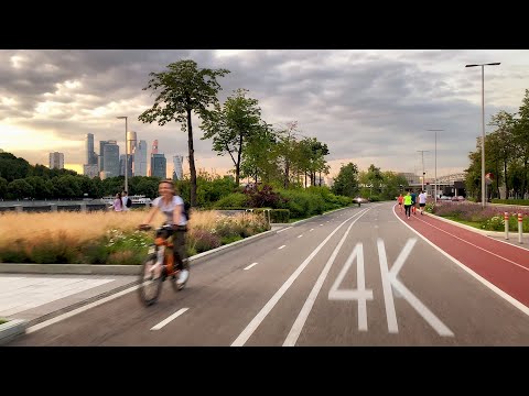 Видео: Прогулка по Москве на велосипеде в 4K
