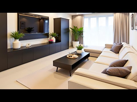 Видео: Идеи дизайна современной гостиной 2025 | Элегантные стили диванов, стенок под телевизор и идеи до...