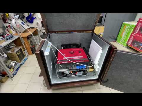 Видео: Генератор с автозапуском на 7,5 кВт (сухой контакт) в контейнере в Казахстан часть вторая