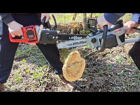 Видео: 😱 Нова акумуляторна пила на 2 АКБ - LEADER Dual. Батл з Al-ko 💪