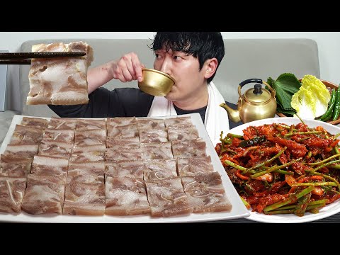 Видео: Свиная корейка! Опытный скейт MUKBANG REALSOUND ASMR EATINGSHOW