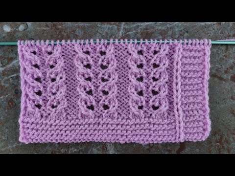 Видео: Лёгкий, чудесный ажурный узор спицами для джемпера, жакета, маечки, кардигана.