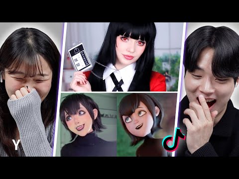 Видео: Корейский парень и девушка реагируют на косплей TikTok | Y