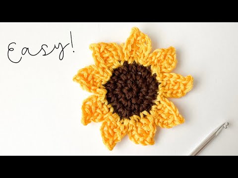 Видео: Как связать крючком подсолнух🌻