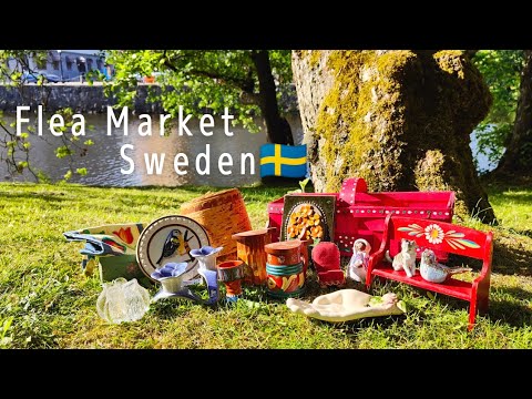Видео: Большой блошиный рынок в Швеции 🌿丨Antique＆Vntage丨Thrift with me丨HAUL丨Early summer trip丨Vlog
