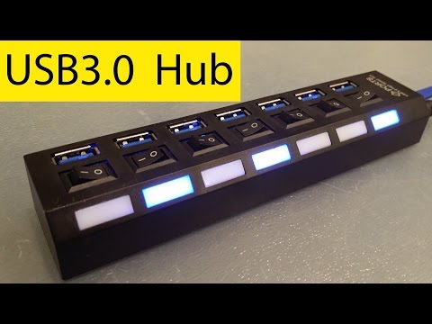 Видео: Концентратор USB3.0. 7 Ports USB 3.0 Hub.