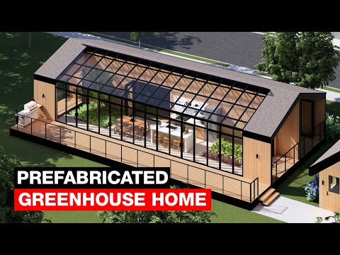 Видео: Жизнь на открытом воздухе в этом сборном доме-теплице