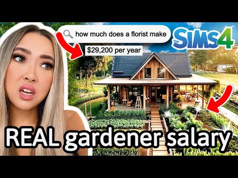 Видео: Строительство дома для флориста с использованием РЕАЛЬНЫХ зарплат в серии «Sims 4: Career Buildin...