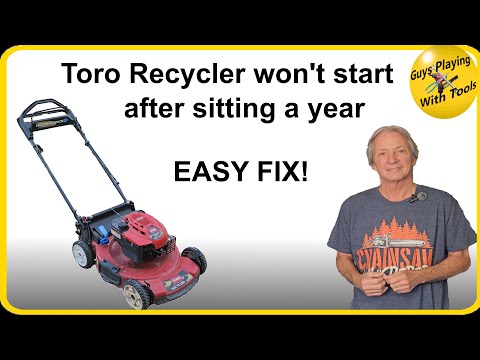 Видео: Toro Recycler не заводится после года простоя