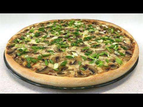 Видео: Грибная пицца с шампиньонами. Рецепт теста для пиццы / Mushroom pizza . Recipe.Eng sub