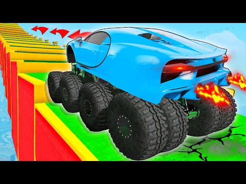 Видео: КАК ДАЛЕКО СМОЖЕТ ЧИТ МОНСТР ТРАК ЗАБРАТЬСЯ ПО СТУПЕНЬКАМ ЛЕСТНИЦЫ? ЭКСПЕРИМЕНТЫ ГТА 5!