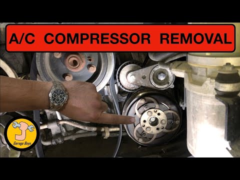 Видео: как снять компрессор кондиционера на Volvo S40