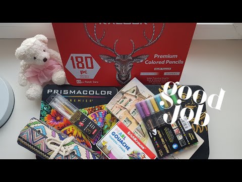 Видео: Хобби влог. Все мои арт. материалы для творчества. Обзор, мнение.