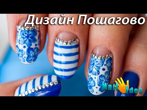 Видео: Дизайн ГЕЛЬ-ЛАКАМИ "Тельняшка"| Китайская роспись гель-лаками (шеллак) пошагово| Оксана Маляренко