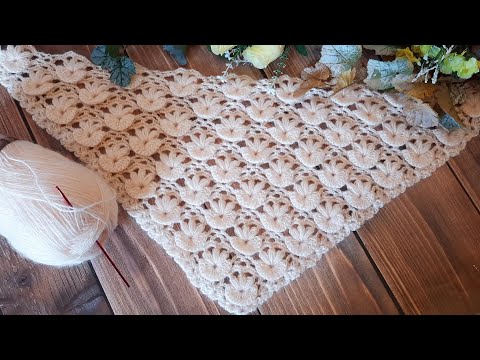 Видео: 🔥НОВАЯ, авторская модель шали или бактуса КРЮЧКОМ.💞