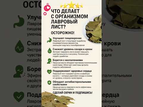 Видео: арт.наВБ:172356151👈бери пока скидка! 🌿 Что делает с организмом лавровый лист? Разбираем в описании