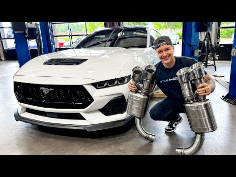 Видео: ОЧЕНЬ ГРОМКИЙ!! УСТАНОВЛЕН ПОЛНЫЙ ВЫХЛОП на мой Mustang GT 2024 года!