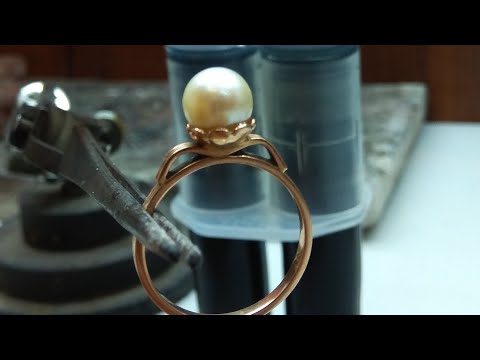 Видео: Кольцо с Жемчугом,Каким клеем клеить жемчуг ®️