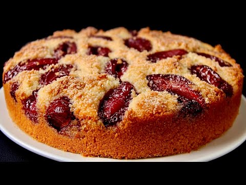 Видео: Сливовый пирог 😋, который тает во рту! Простой и вкусный! Лучший рецепт за 10 минут!