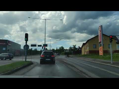 Видео: Swedish road, Kiruna city. Дорога Швеции, город Кируна