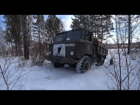 Видео: Газ 66. Заготовка дров В деревне. Небольшой ремонт .