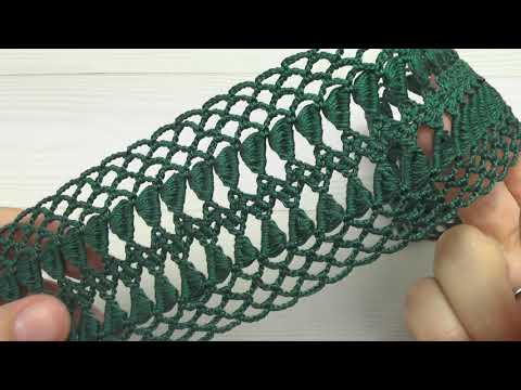 Видео: ЛЕНТОЧНОЕ КРУЖЕВО вязание крючком мастер-класс crochet ribbon lace tutorial