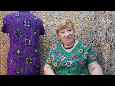 Видео: Платье "Традиции и мода". Мастер-класс по вязанию крючком от О. С. Литвиной.