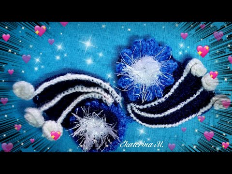 Видео: Фриформ.Цветок и  веер с об'вязкой и спиральками - розочками.