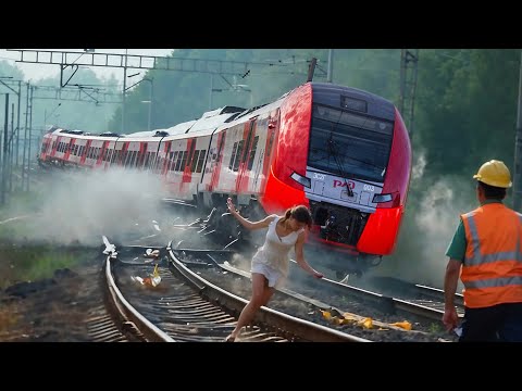 Видео: Идиоты На Железной Дороге! Страшные Ошибки Попавшие На Камеру