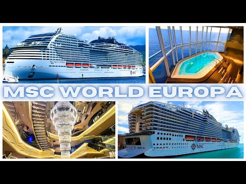 Видео: MSC WORLD EUROPA - Подробная экскурсия по кораблю - палуба за палубой - все общественные места