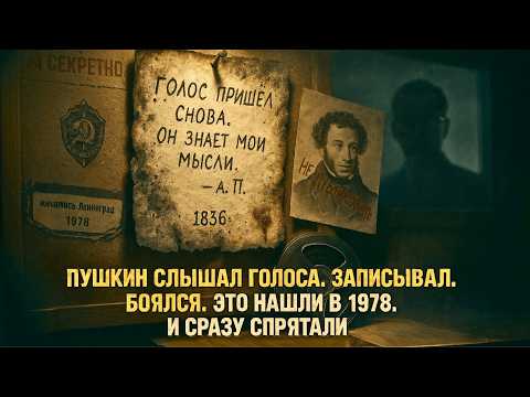 Видео: Пушкин слышал голоса. Запрещённый дневник, найденный в 1978 году в Петербурге