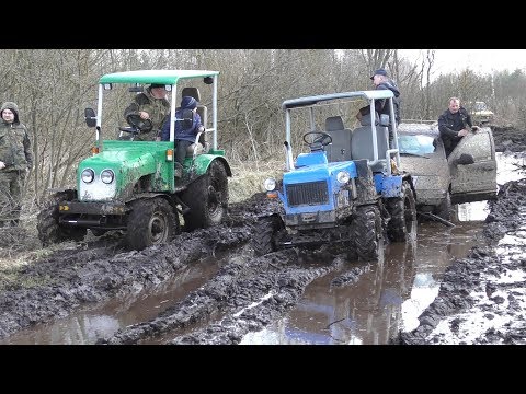 Видео: Самодельные трактора 4x4 против внедорожников!!! Такого оффроуда вы еще не видели!!!