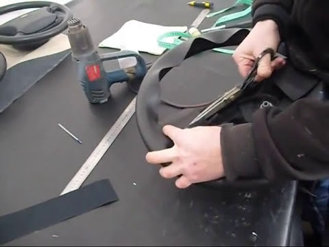 Видео: Изготовление выкройки на руль авто Revestimento de volante em couro