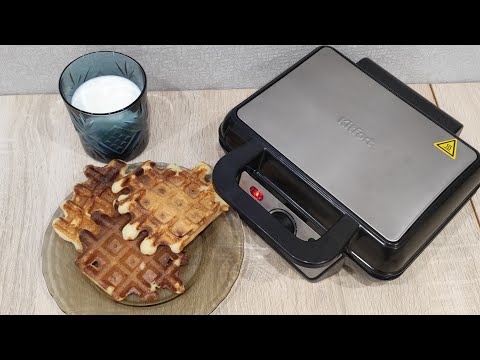 Видео: Рецепт творожных вафель. Обзор вафельницы Kitfort KT-1620.  Redmond vs Kitfort