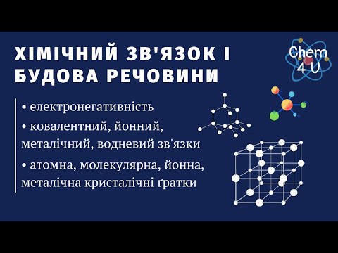 Видео: ХІМІЧНИЙ ЗВ'ЯЗОК І БУДОВА РЕЧОВИНИ