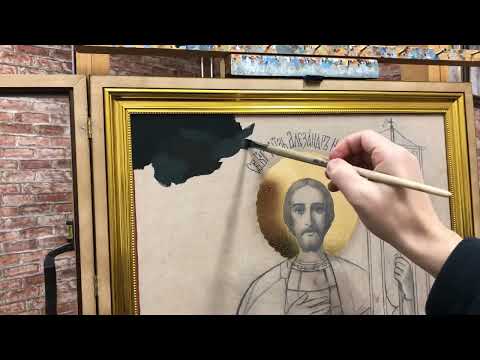 Видео: 5.Святой Александр Невский.Икона на заказ.Живописная техника масляными красками.50х100