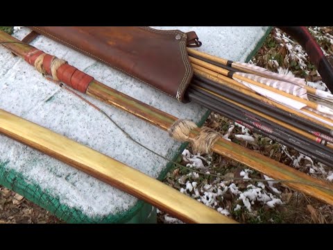 Видео: Английский лук "СРЕДНЕВЕКОВЫЙ ПУЛЕМЕТ" и игрушечный лук индейцев.