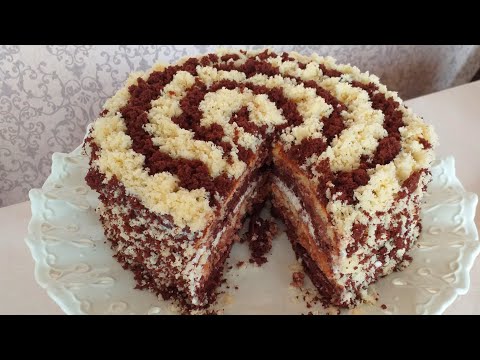 Видео: Торт "Кудряш" с кремом "Пломбир"/Торт Махровый/"Cake