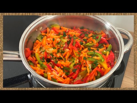 Видео: Всё гениальное - просто! Тушеная МОРКОВЬ с болгарским перцем/Stewed CARROTS with bell pepper