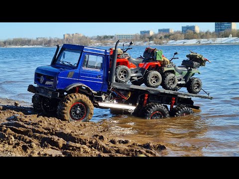 Видео: Поменял ГЕЛИК 6x6 на UNIMOG 6х6 с платформой! ... RC OFFroad