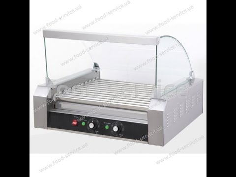 Видео: Роликовый гриль для сосисок со стеклом Frosty R2-7, EWT INOX